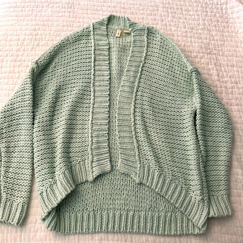 Anthropologie MOTH Spring Green Cocoon Cardigan Size Small